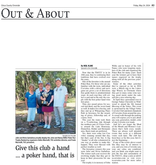 Chronicle Poker Run 5-24-24